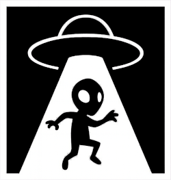 Alien Abduction Art Logo